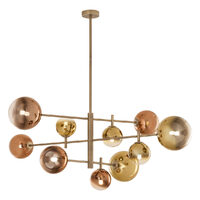ROY SU 10X10W G9 MATT BRASS/ GOLD+COFFEE IP20 (4.1.1)