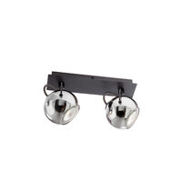 WARD AP/PL 2x35W GU10 BLACK/SMOKEY(5.6)*