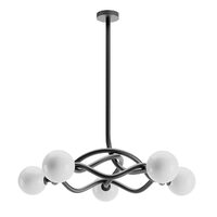 CONFUSIO SU 5x28W E14 MATT BLACK (4.1.1)