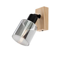ROTIS AP/PL 1X15W E14 WOOD/SMOKEY(5.6)