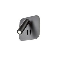 QUDA AP SQ LED 1x6W+1x3W  2700K BK(5.1.2)