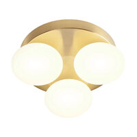 OVUM PL LED 3X5W 3000/4000K IP44 BRASS (5.1.2)